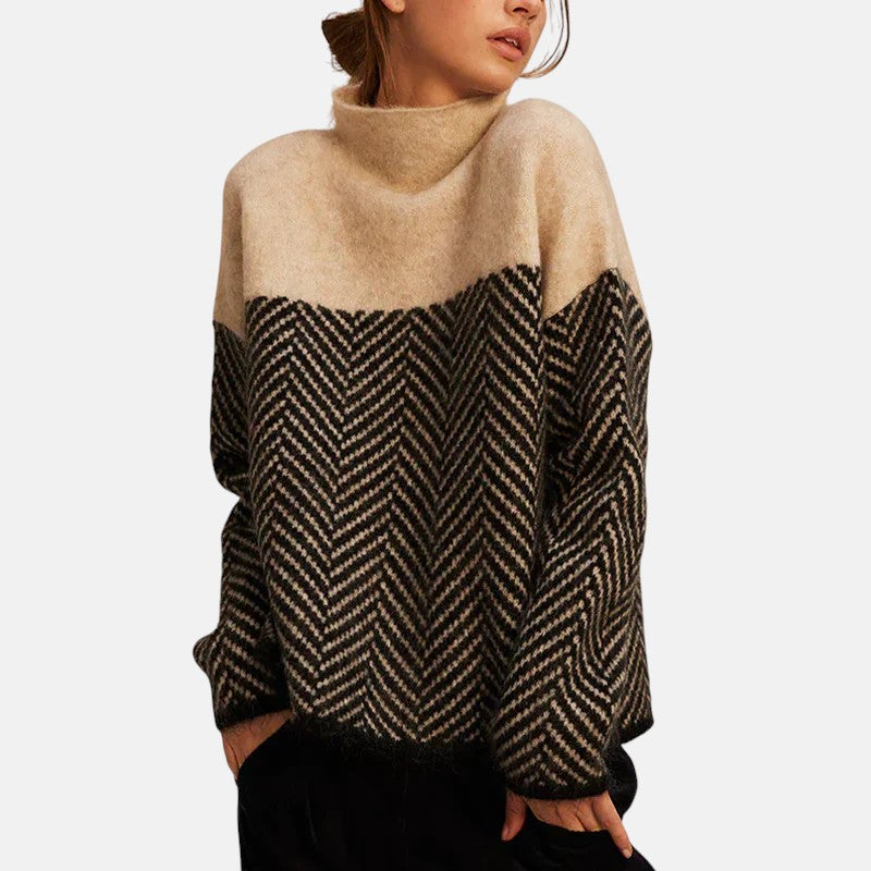 Eva | Pull en maille à chevrons