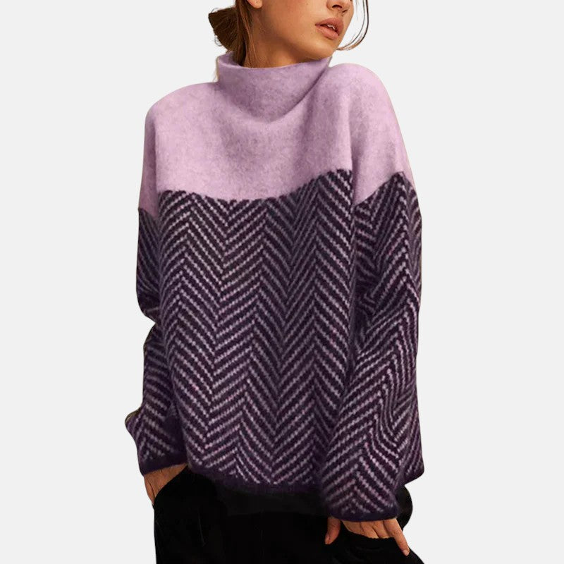 Eva | Pull en maille à chevrons